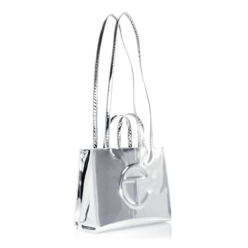 Telfar Medium Shopping Tote Bag - Mirror Silver - Picture 2 of 14